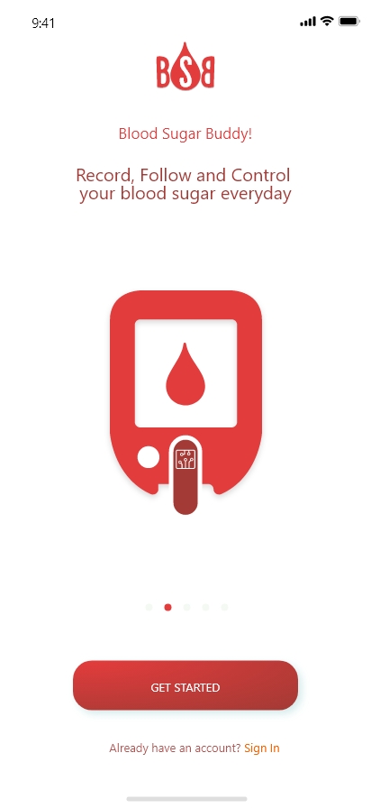 Blood Sugar Buddy mobile app screenshot
