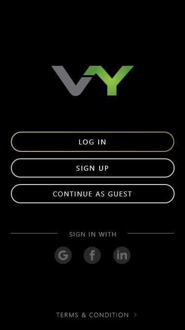 Vyrent mobile app screenshot
